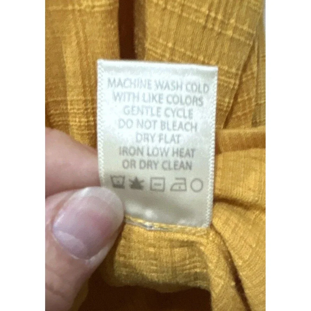 Max Studio London Yellow Knit Round Neck Short Sleeve Pullover Blouse 1X 0084 - Picture 5 of 12
